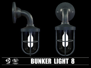 Collection of 9 Bunker Light 3D 模型