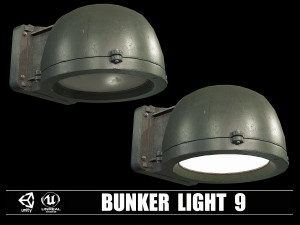 Collection of 9 Bunker Light 3D 模型