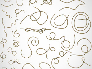 Set of 32 Ropes Kitbash 3D Model