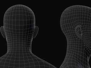 Set di maglie base del corpo realistico Modello 3D