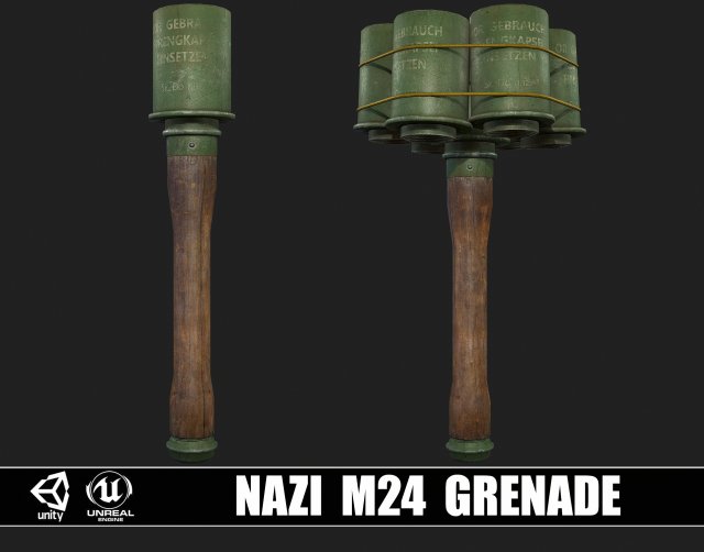German Nazi M24 Anti-Tank 3Dモデル .c4d .max .obj .3ds .fbx .stl .blend 