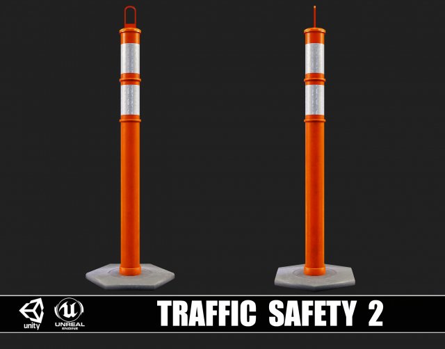 Traffic Safety 2 3D Model .c4d .max .obj .3ds .fbx .lwo .lw .lws