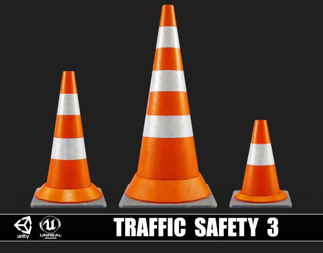 Traffic Safety 3 3D Model .c4d .max .obj .3ds .fbx .lwo .lw .lws