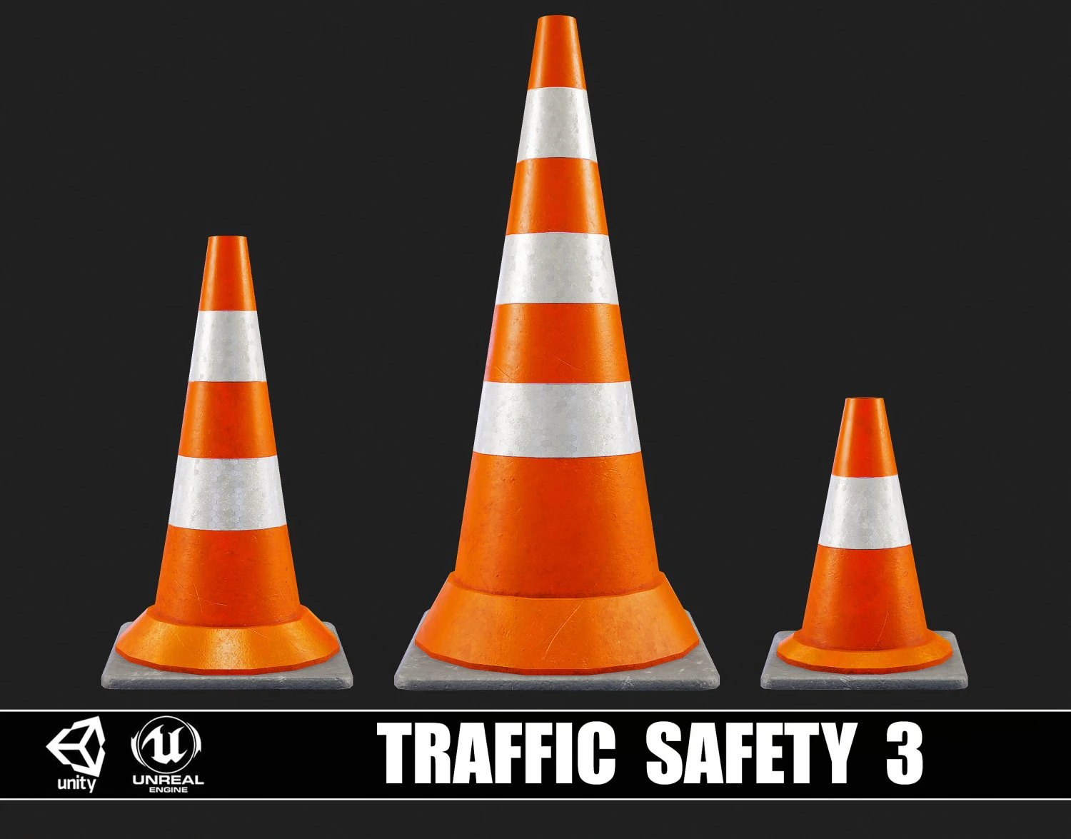 Traffic Safety 3 3D Model .c4d .max .obj .3ds .fbx .stl .blend