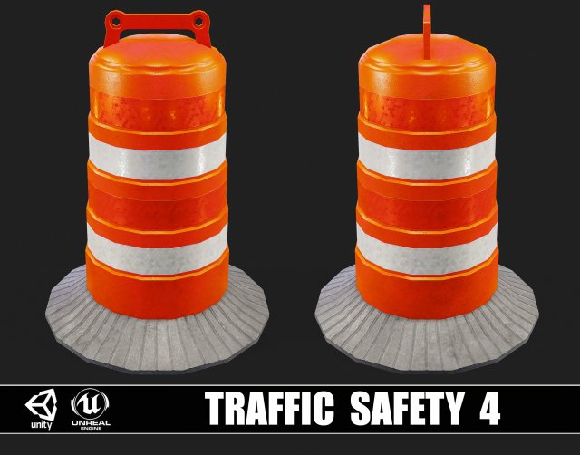 Traffic Safety 4 3D Model .c4d .max .obj .3ds .fbx .lwo .lw .lws