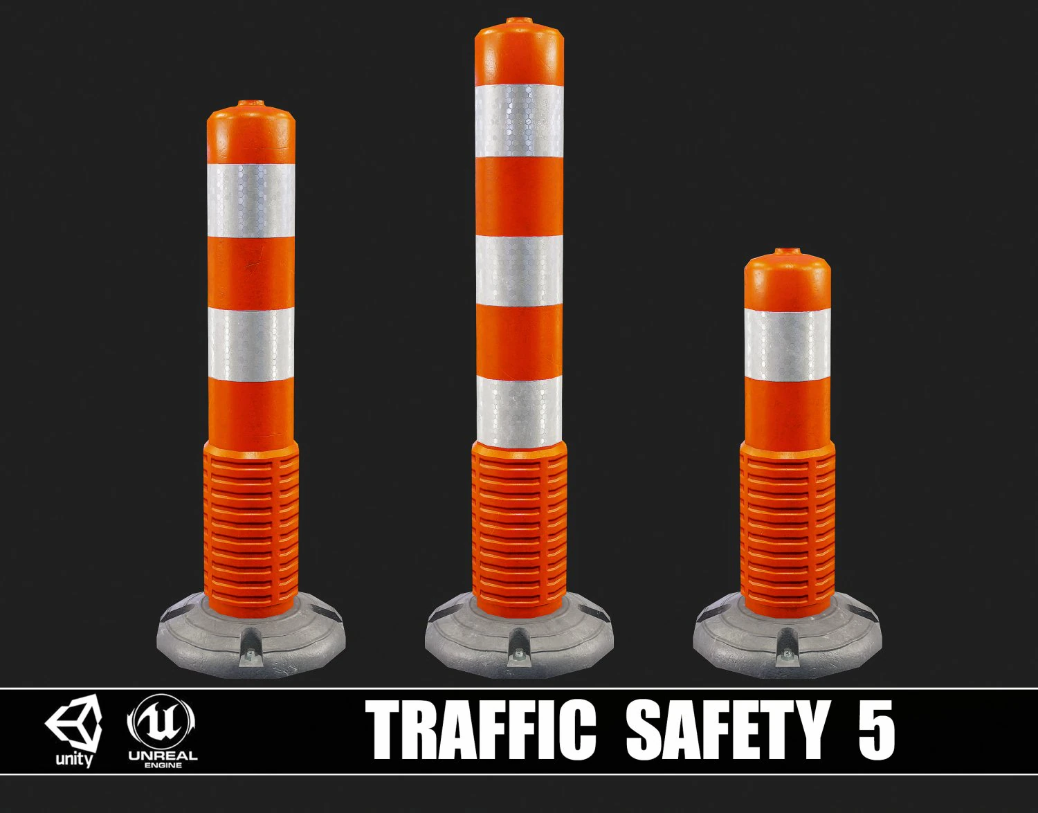 Traffic Safety 5 3D Model .c4d .max .obj .3ds .fbx .stl .blend 