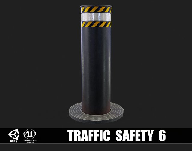 Traffic Safety 6 3D Model .c4d .max .obj .3ds .fbx .lwo .lw .lws