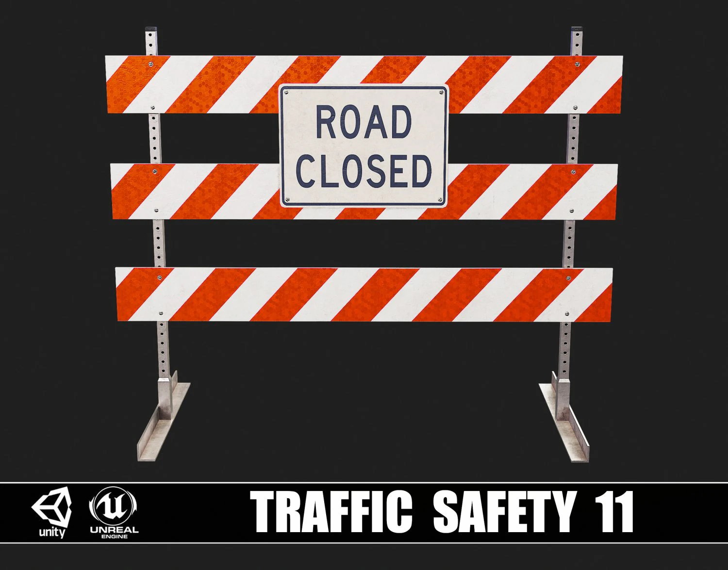 Traffic Safety 11 3D Model .c4d .max .obj .3ds .fbx .stl .blend 