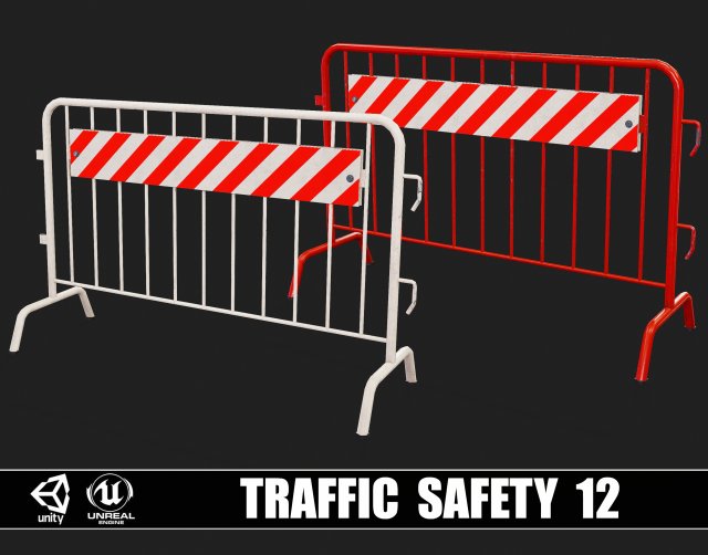 Traffic Safety 12 3D Model .c4d .max .obj .3ds .fbx .lwo .lw .lws