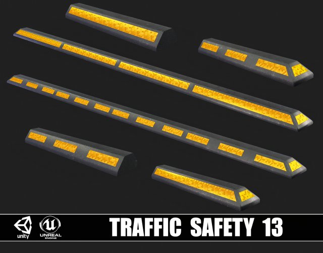 Traffic Safety 13 3D Model .c4d .max .obj .3ds .fbx .lwo .lw .lws