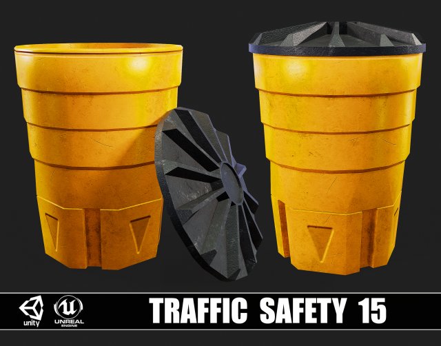 Traffic Safety 15 3D Model .c4d .max .obj .3ds .fbx .lwo .lw .lws