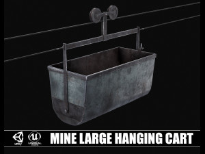 Mine Large Hanging Cart 3D Model