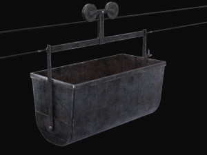 Mine Large Hanging Cart 3D मॉडल