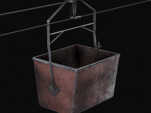 Mine Small Hanging Cart 3D मॉडल