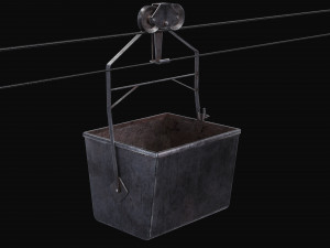 Mine Small Hanging Cart 3D मॉडल