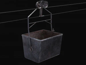 Mine Small Hanging Cart 3D Model