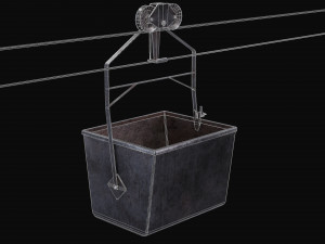 Mine Small Hanging Cart 3D मॉडल