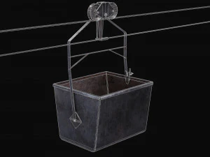 Mine Small Hanging Cart 3D Model