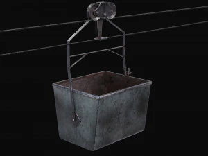 Mine Small Hanging Cart 3D Model