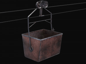 Mine Small Hanging Cart 3D मॉडल