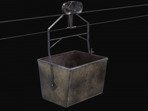 Mine Small Hanging Cart 3D मॉडल