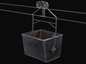 Mine Small Hanging Cart 3D मॉडल