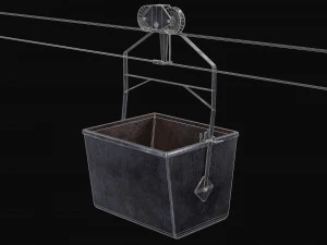 Mine Small Hanging Cart 3D Model