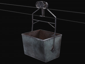 Mine Small Hanging Cart 3D मॉडल
