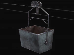 Mine Small Hanging Cart 3D Model