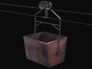 Mine Small Hanging Cart 3D मॉडल