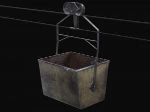 Mine Small Hanging Cart 3D Model