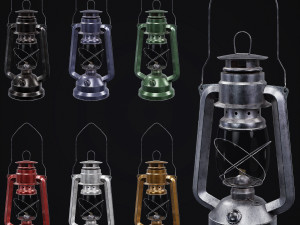 Mine Oil Lamp Lantern 3Dモデル