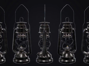 Mine Oil Lamp Lantern 3D Model