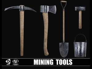 Collection of Mine Items 3D Model