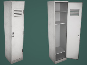 School Gym Locker Big 3D Model