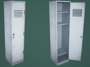 School Gym Locker Big 3D Model