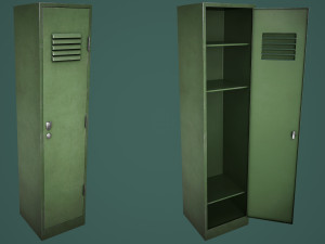 School Gym Locker Big 3D Model