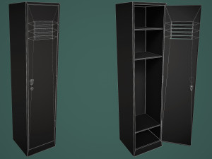 School Gym Locker Big 3D Model