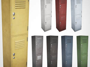 School Gym Locker Half Modèle 3D