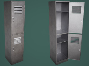 School Gym Locker Half Modèle 3D