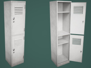 School Gym Locker Half Modèle 3D