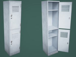 School Gym Locker Half Modèle 3D