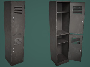 School Gym Locker Half Modèle 3D