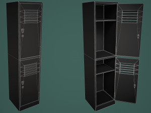 School Gym Locker Half Modèle 3D