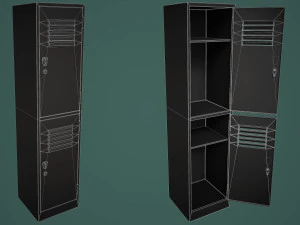 Armadietto della palestra della scuola a met&agrave; Modello 3D