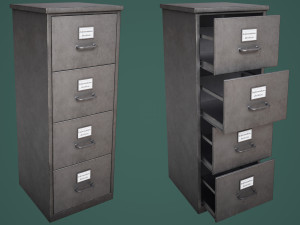 File Cabinet Model 3D