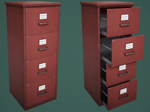 Schedario Modello 3D