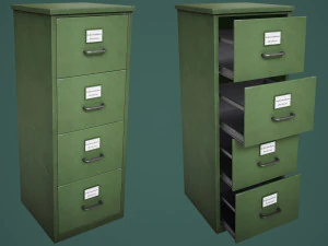 Schedario Modello 3D