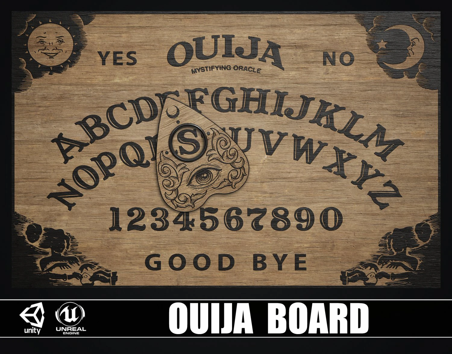 Quadro Espiritual - Ouija Modelo 3D .c4d .max .obj .3ds .fbx .stl .blend 