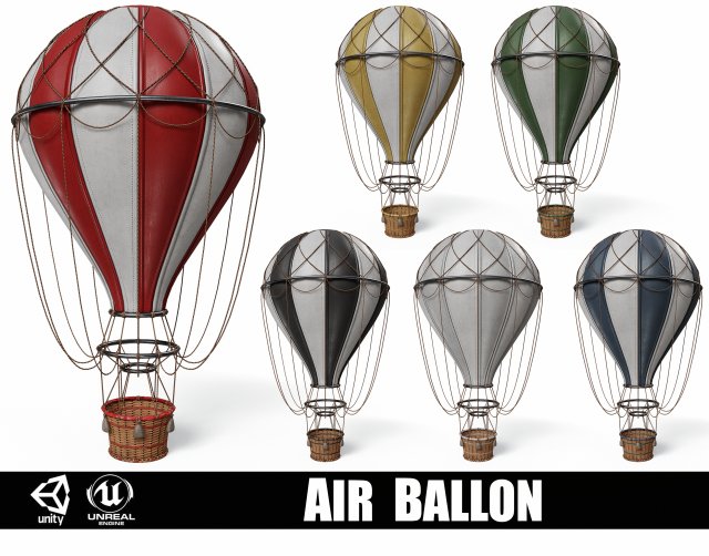 Hot Air Ballon 3D in 3DExport